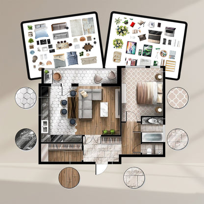 Procreate Interior Design Professional bundle Over 4,500+ Assets